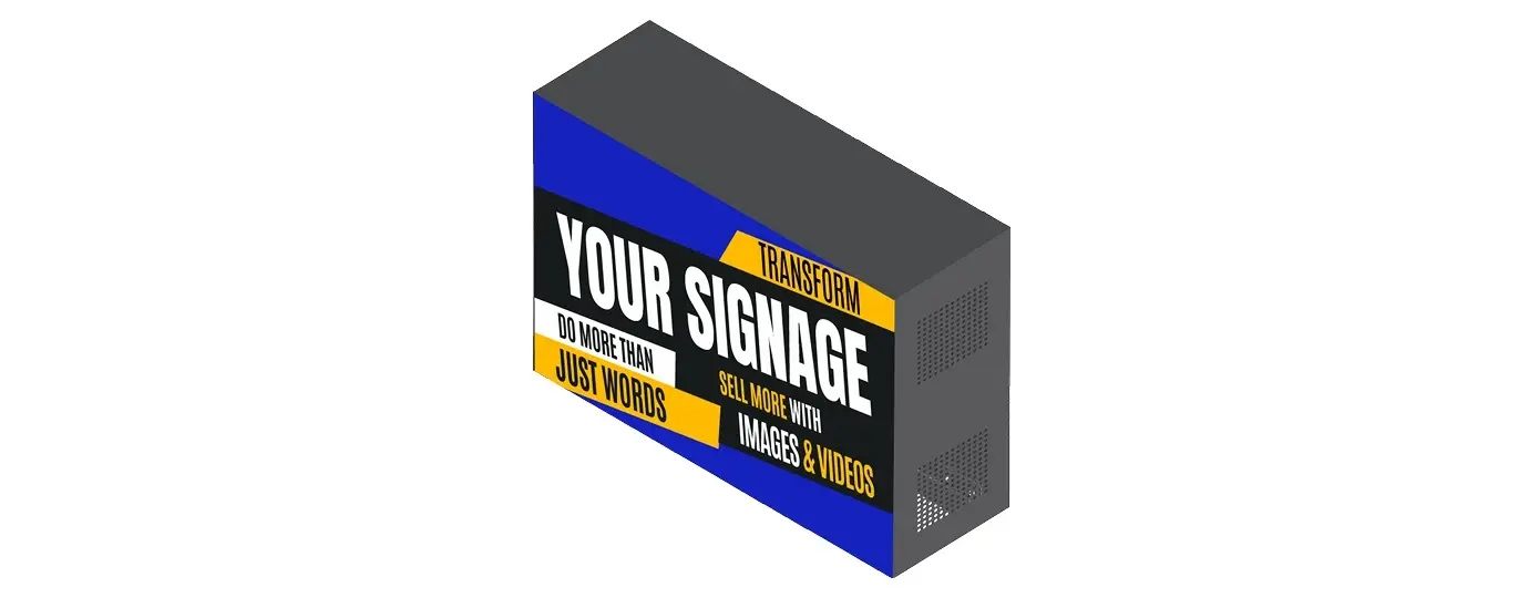 Complete LED sign package with cabinet