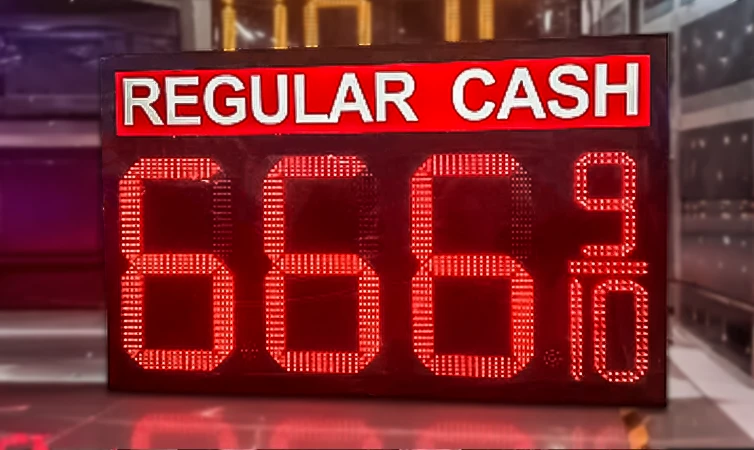 Gas price LED sign