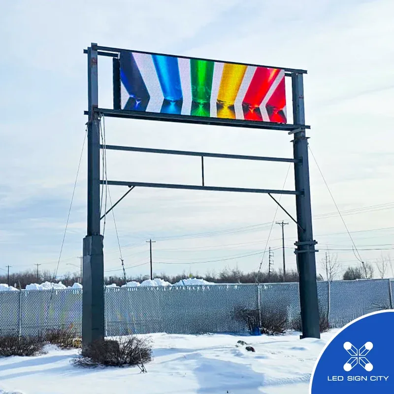 Large-format highway LED display
