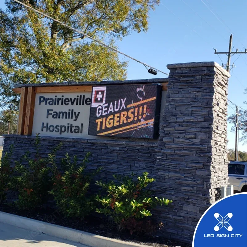 LED sign at Prairieville hospital